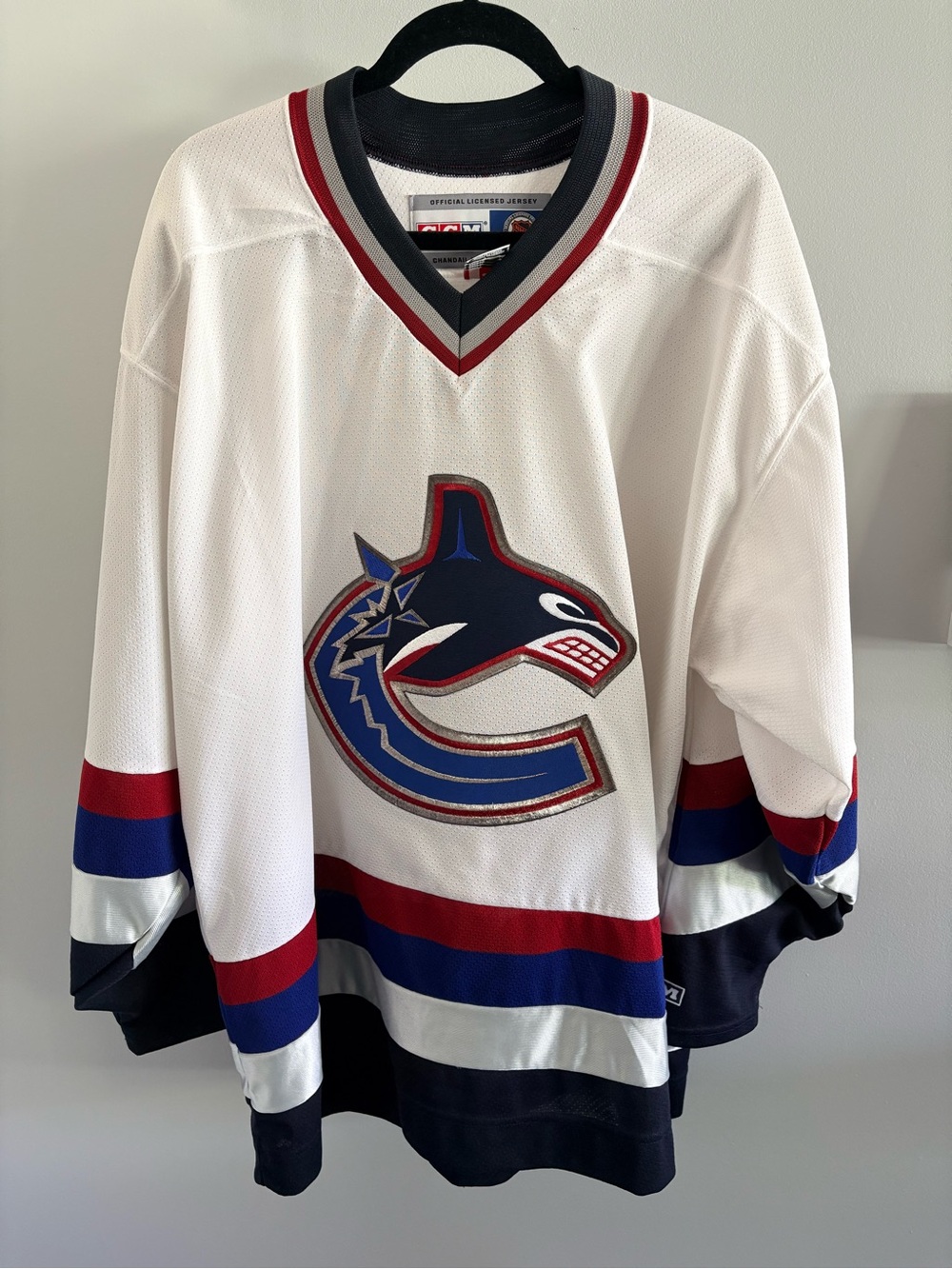 Vintage autographed Vancouver Canucks White NHL Hockey Jersey Bertuzzi 44
